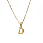 Gold color / 1 Piece Simple Series Simple Letter D Stainless Steel  Gold Color Women's Pendant Necklaces Picture4